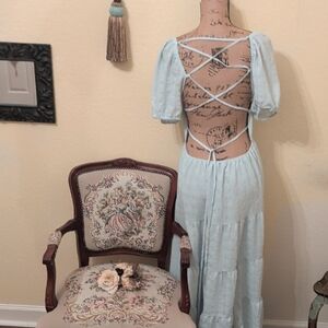 Forever 21 Sky Blue Backless Dress